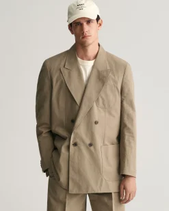 Oversized Double Breasted Safari Suit Blazer