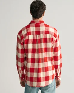 Oversized Textured Buffalo Checked Shirt