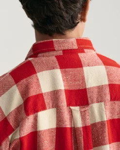 Oversized Textured Buffalo Checked Shirt