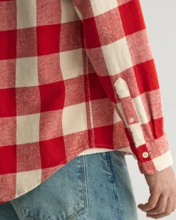 Oversized Textured Buffalo Checked Shirt