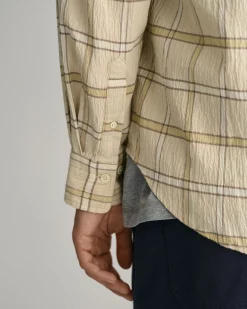 Oversized Textured Checked Shirt