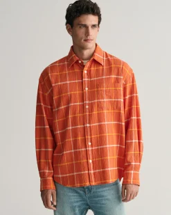 Oversized Textured Checked Shirt