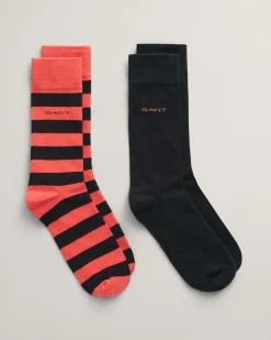 2-Pack Barstriped & Solid Socks