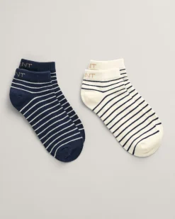 2-Pack Breton Striped Ankle Socks