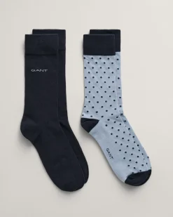 2-Pack Dot & Solid Socks