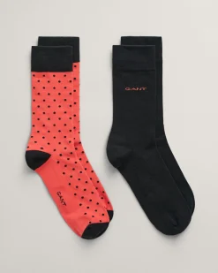 2-Pack Dot & Solid Socks