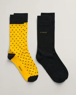 2-Pack Dot & Solid Socks