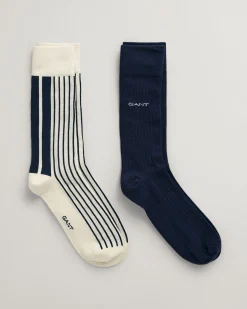 2-Pack Striped Ribbed Socks