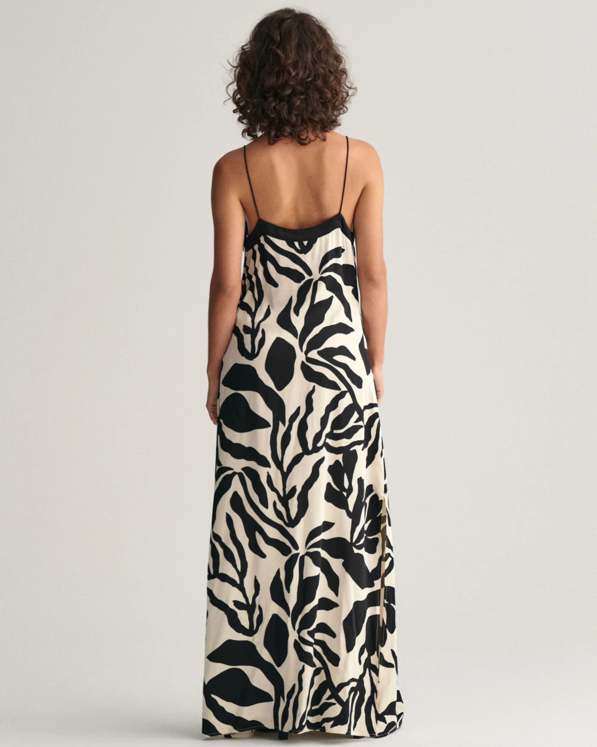 Palm Print Strap Dress