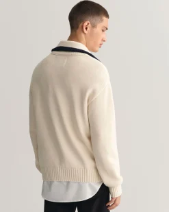 Plain Cotton Half-Zip Sweater