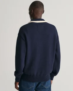 Plain Cotton Half-Zip Sweater