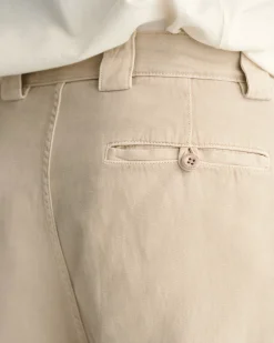 Pleated Cotton Linen Chinos