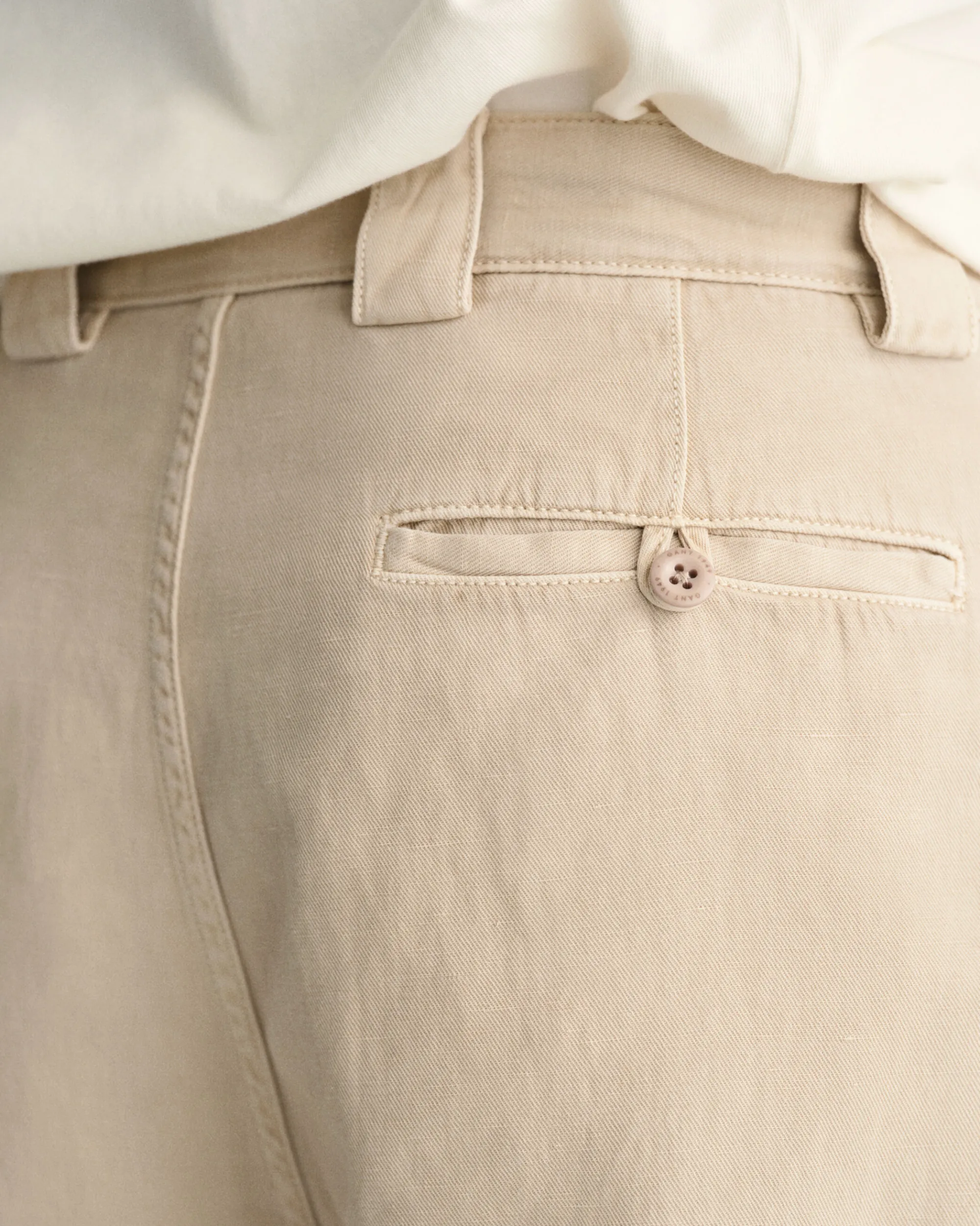 Pleated Cotton Linen Chinos