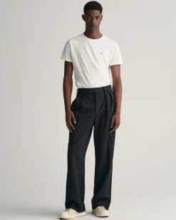 Pleated Pinstripe Suit Pants