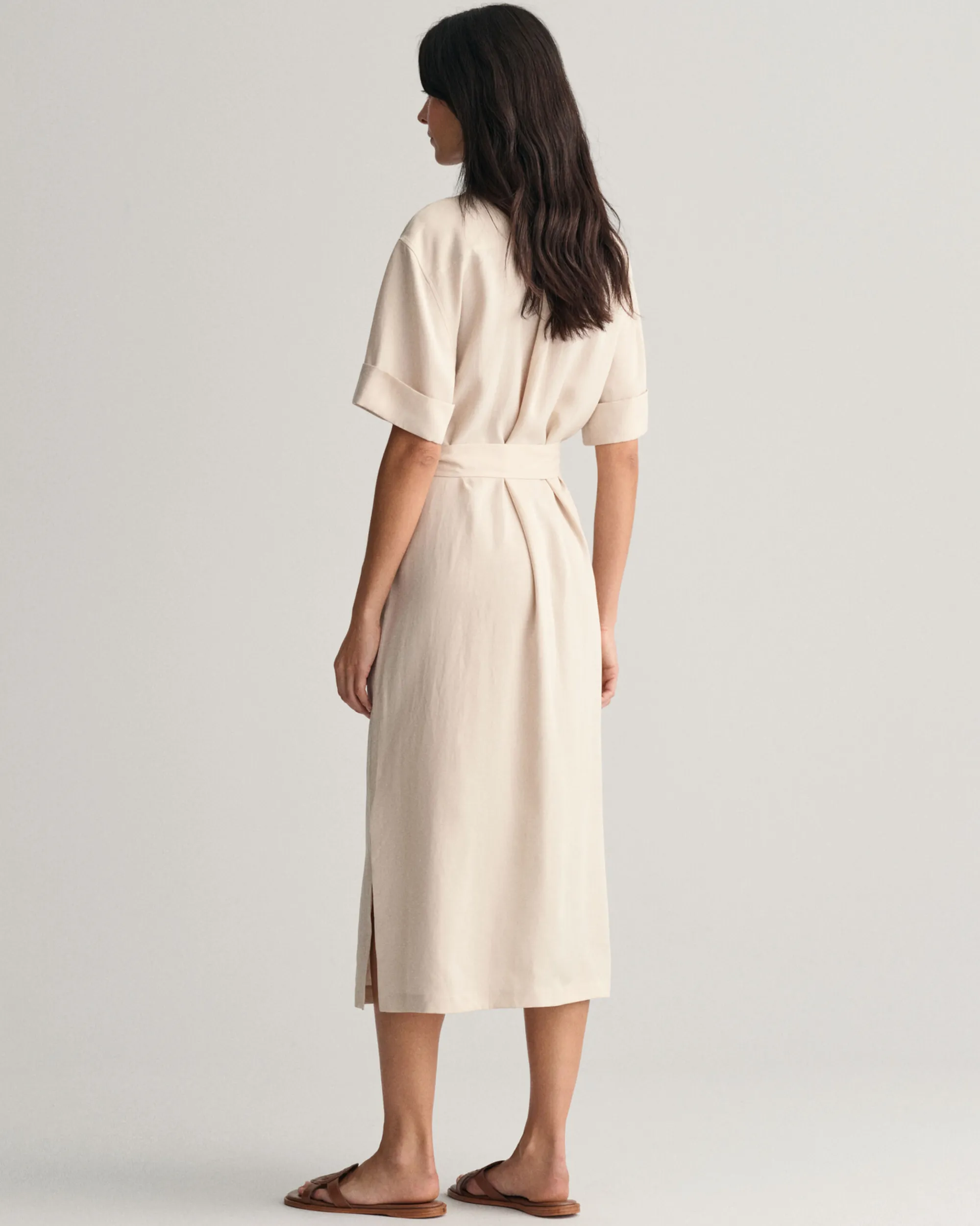 Pocket Short Sleeve Shirt Dress