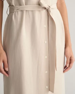 Pocket Short Sleeve Shirt Dress