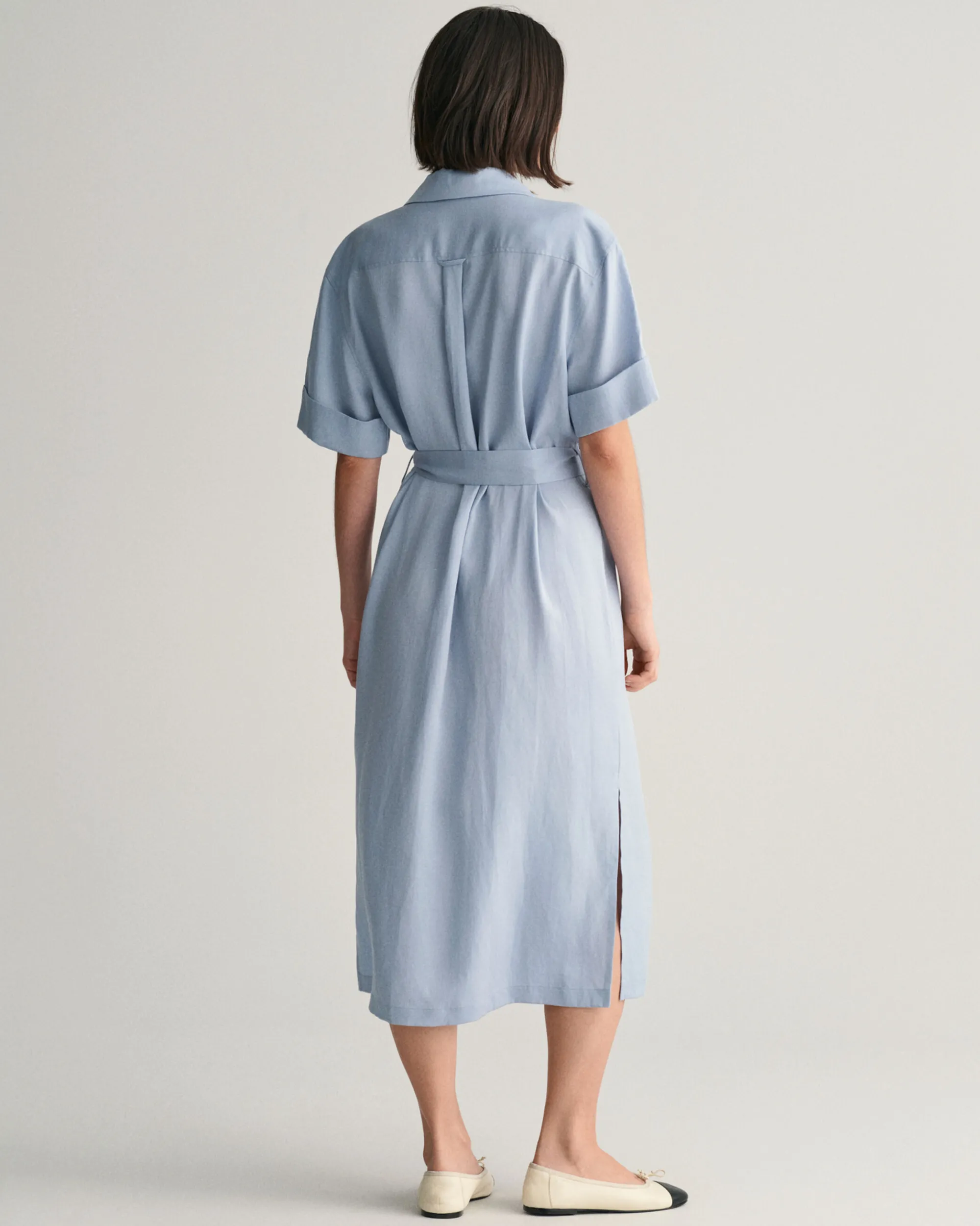 Pocket Short Sleeve Shirt Dress