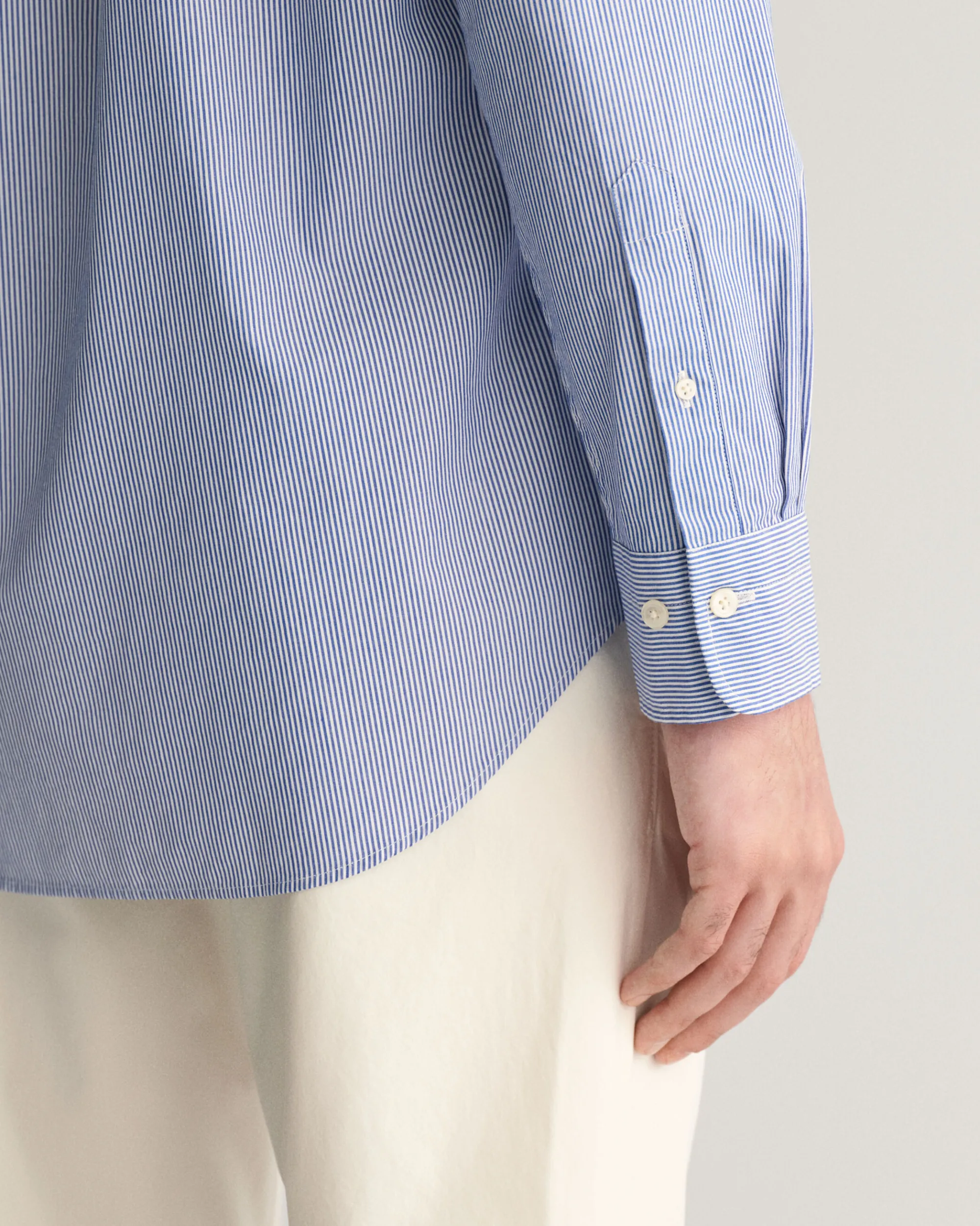 Regular Fit Banker Stripe Poplin Shirt