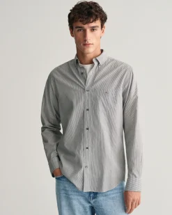 Regular Fit Banker Stripe Poplin Shirt