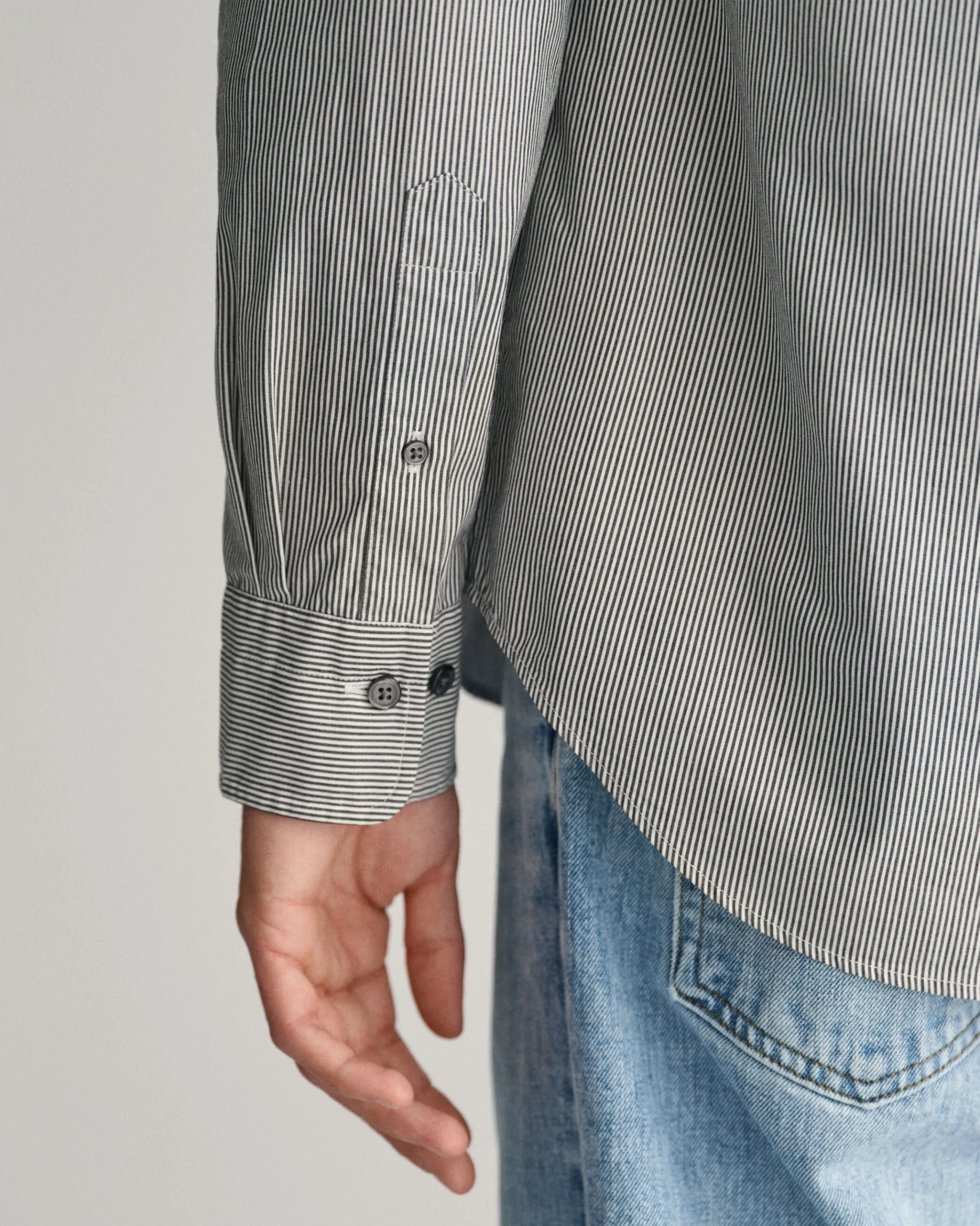 Regular Fit Banker Stripe Poplin Shirt