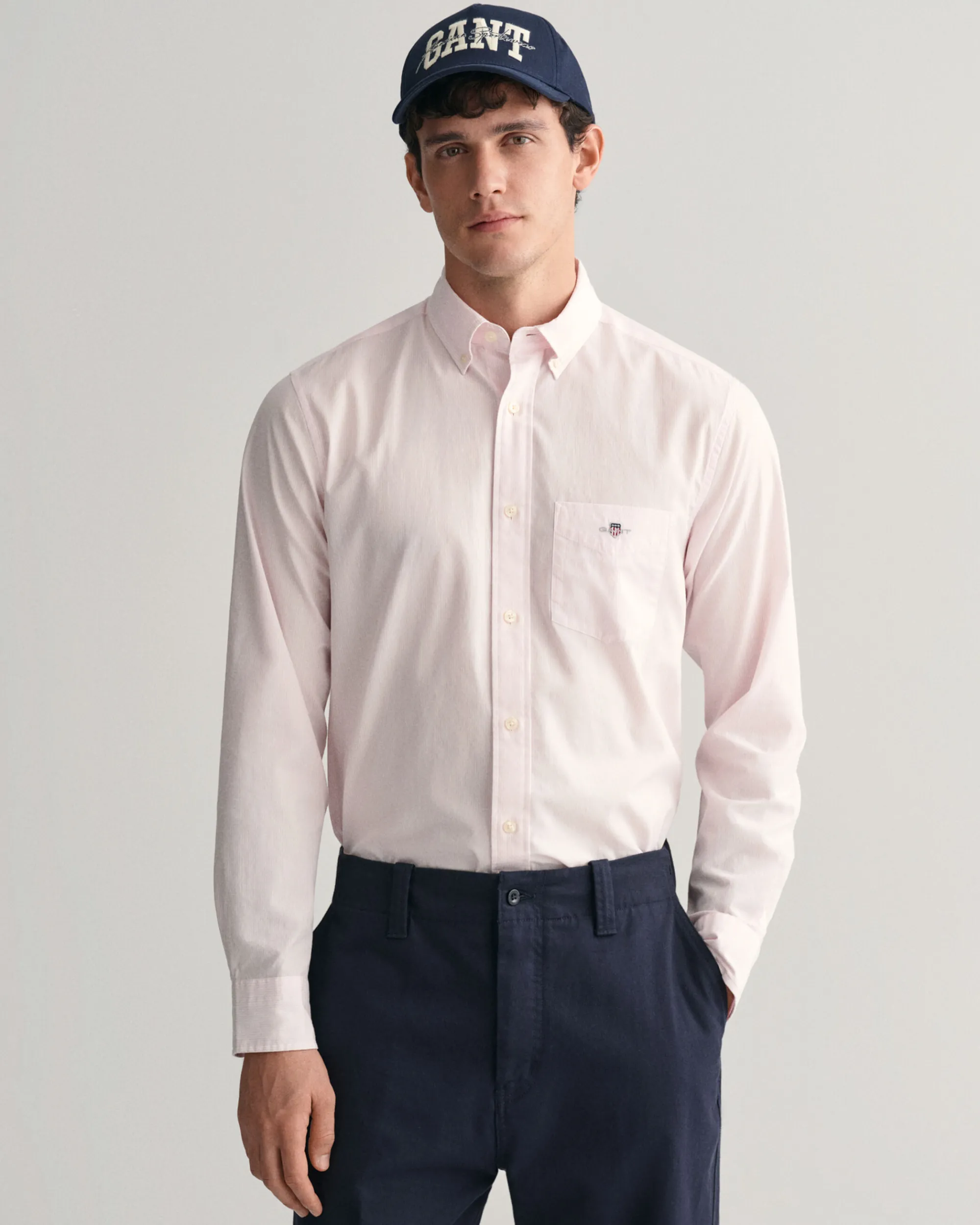Regular Fit Banker Stripe Poplin Shirt