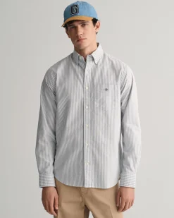 Regular Fit Banker Stripe Oxford Shirt