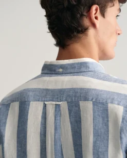 Regular Fit Bold Striped Linen Shirt