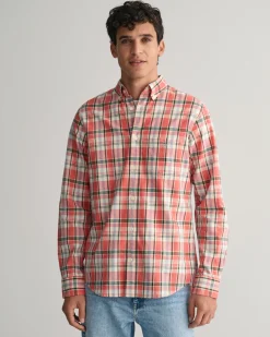 Regular Fit Checked Cotton Linen Shirt