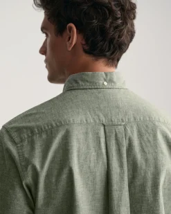 Regular Fit Cotton Linen Short Sleeve Shirt