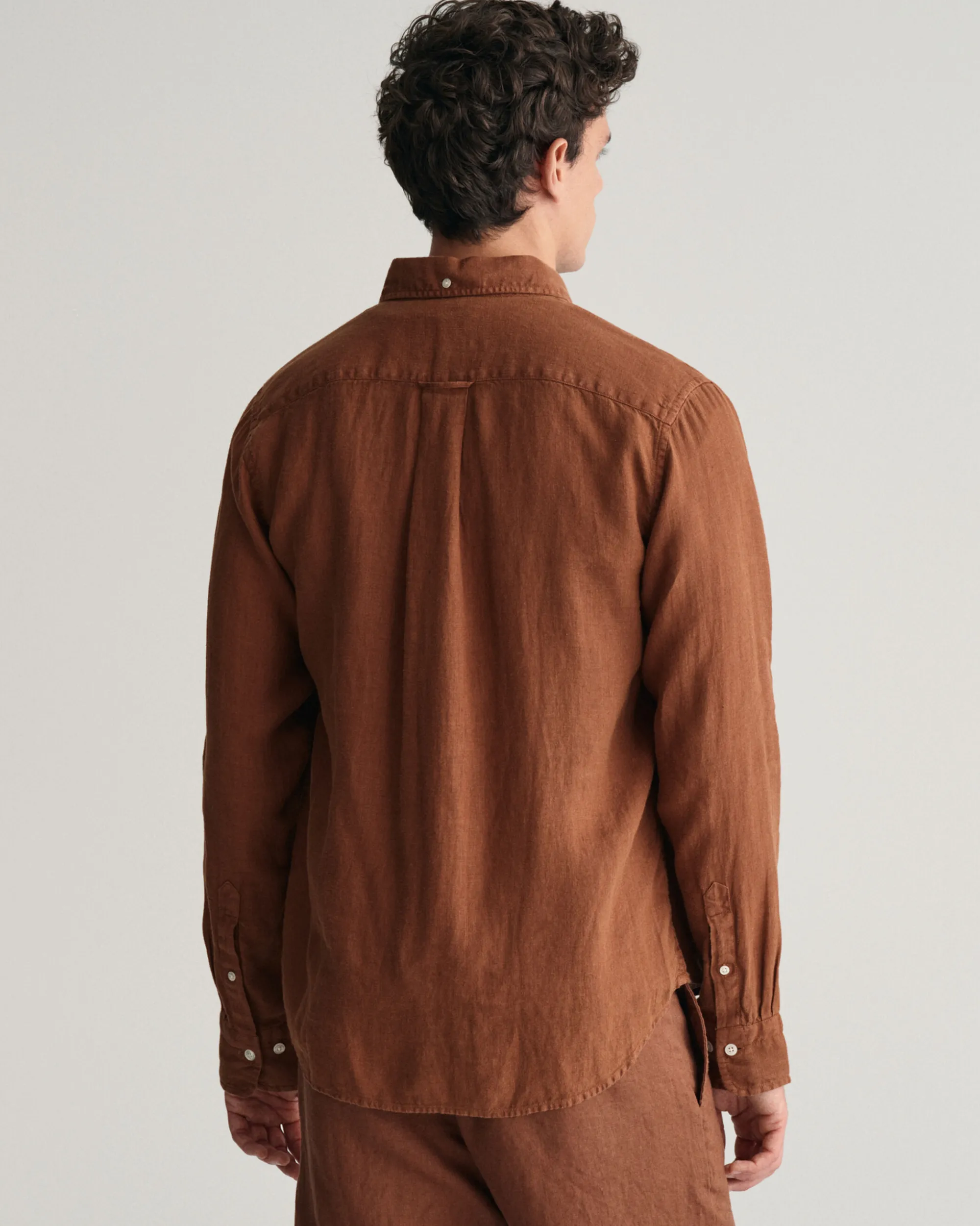 Regular Fit Garment-Dyed Linen Shirt