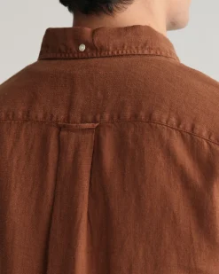Regular Fit Garment-Dyed Linen Shirt