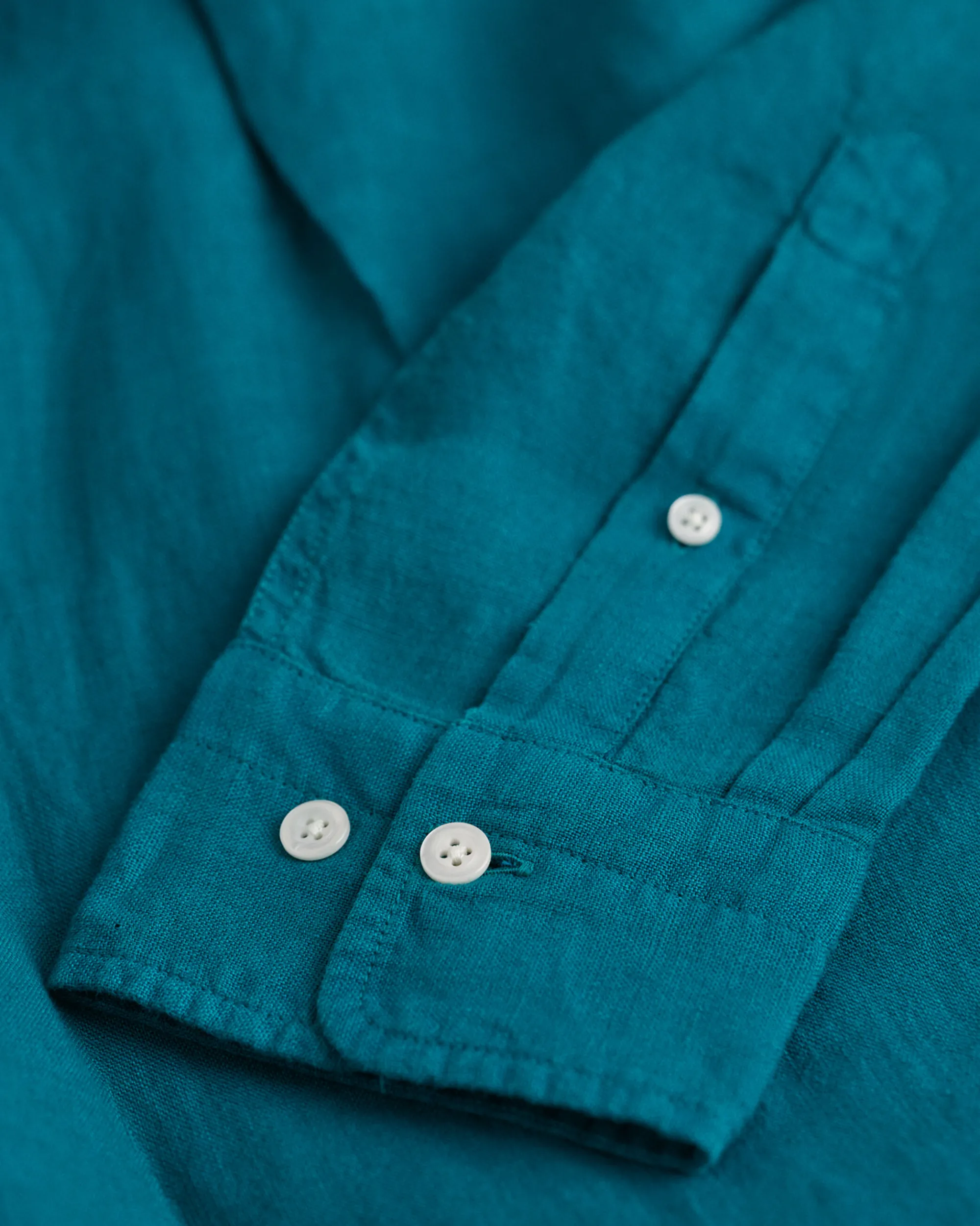 Regular Fit Garment-Dyed Linen Shirt