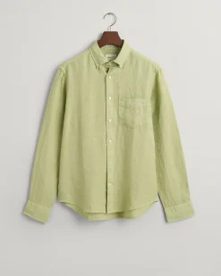 Regular Fit Garment-Dyed Linen Shirt