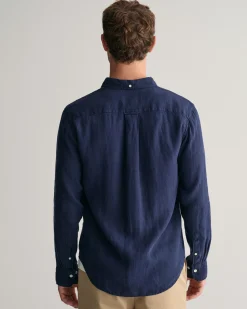 Regular Fit Garment-Dyed Linen Shirt