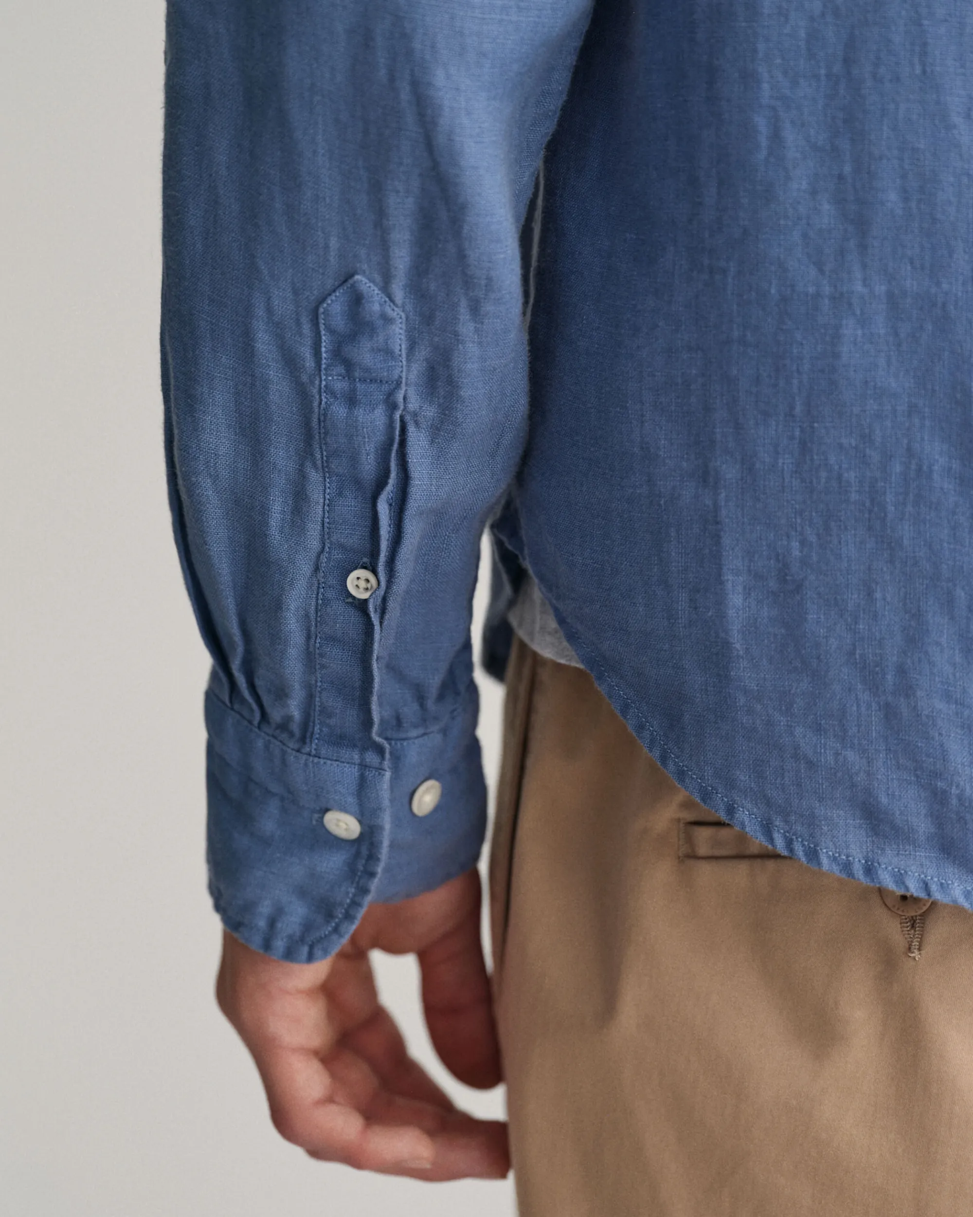 Regular Fit Garment-Dyed Linen Shirt