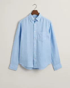 Regular Fit Garment-Dyed Linen Shirt