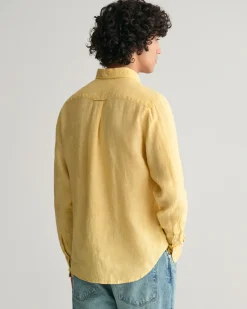 Regular Fit Garment-Dyed Linen Shirt