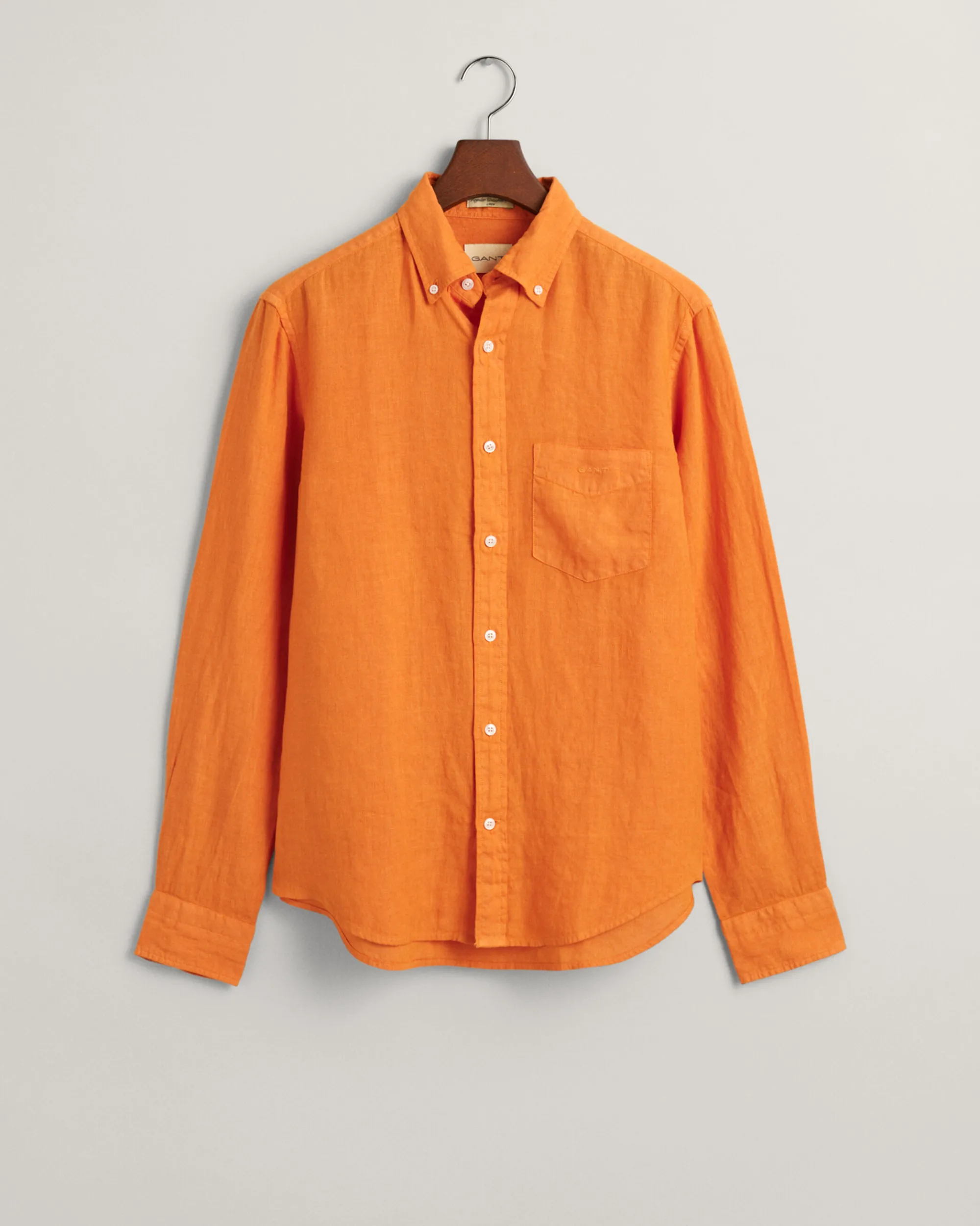 Regular Fit Garment-Dyed Linen Shirt