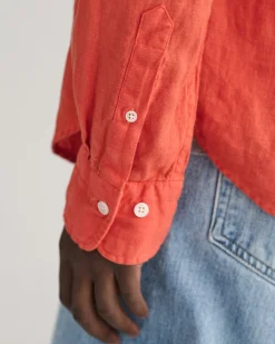 Regular Fit Garment-Dyed Linen Shirt