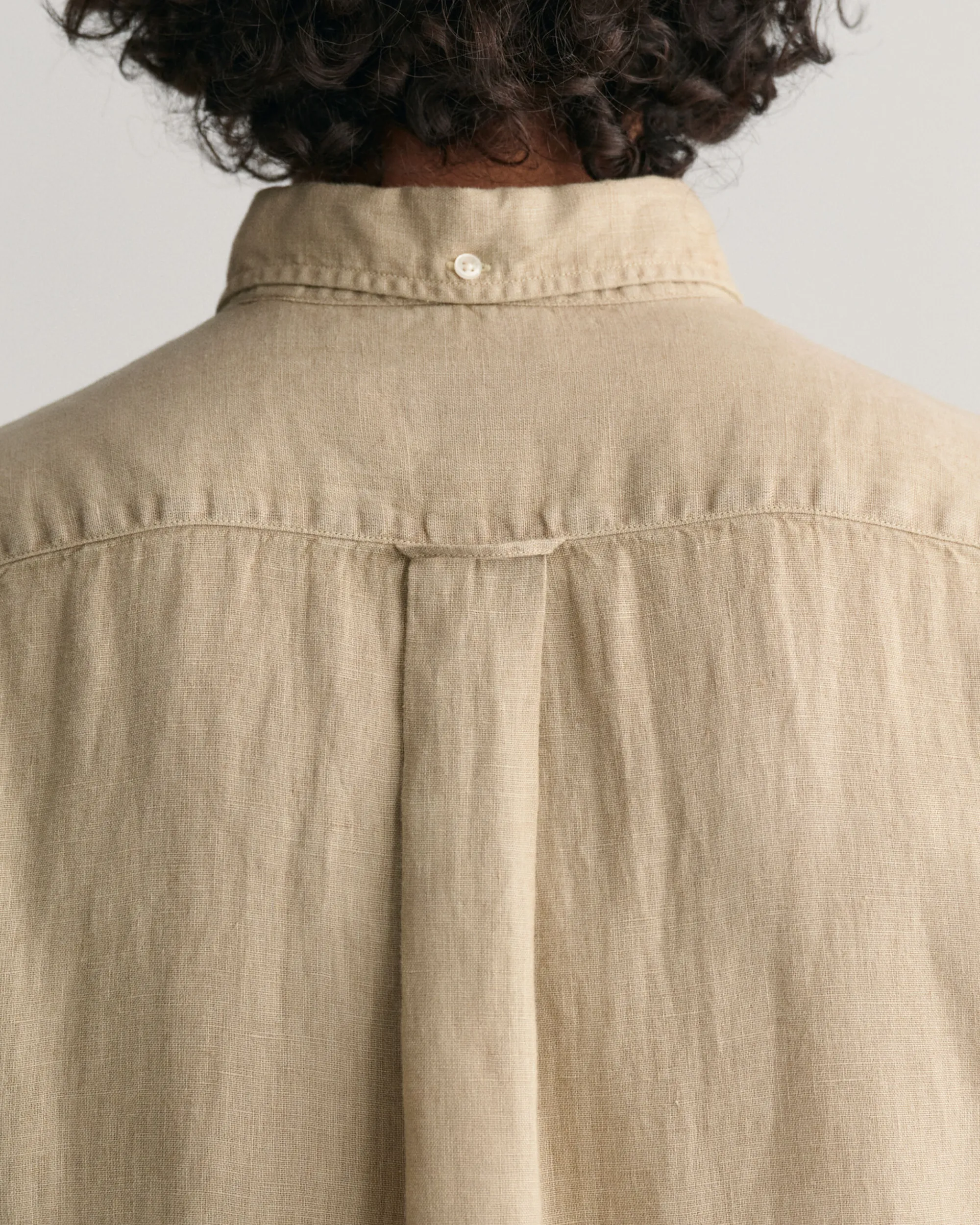 Regular Fit Garment-Dyed Linen Short Sleeve Shirt