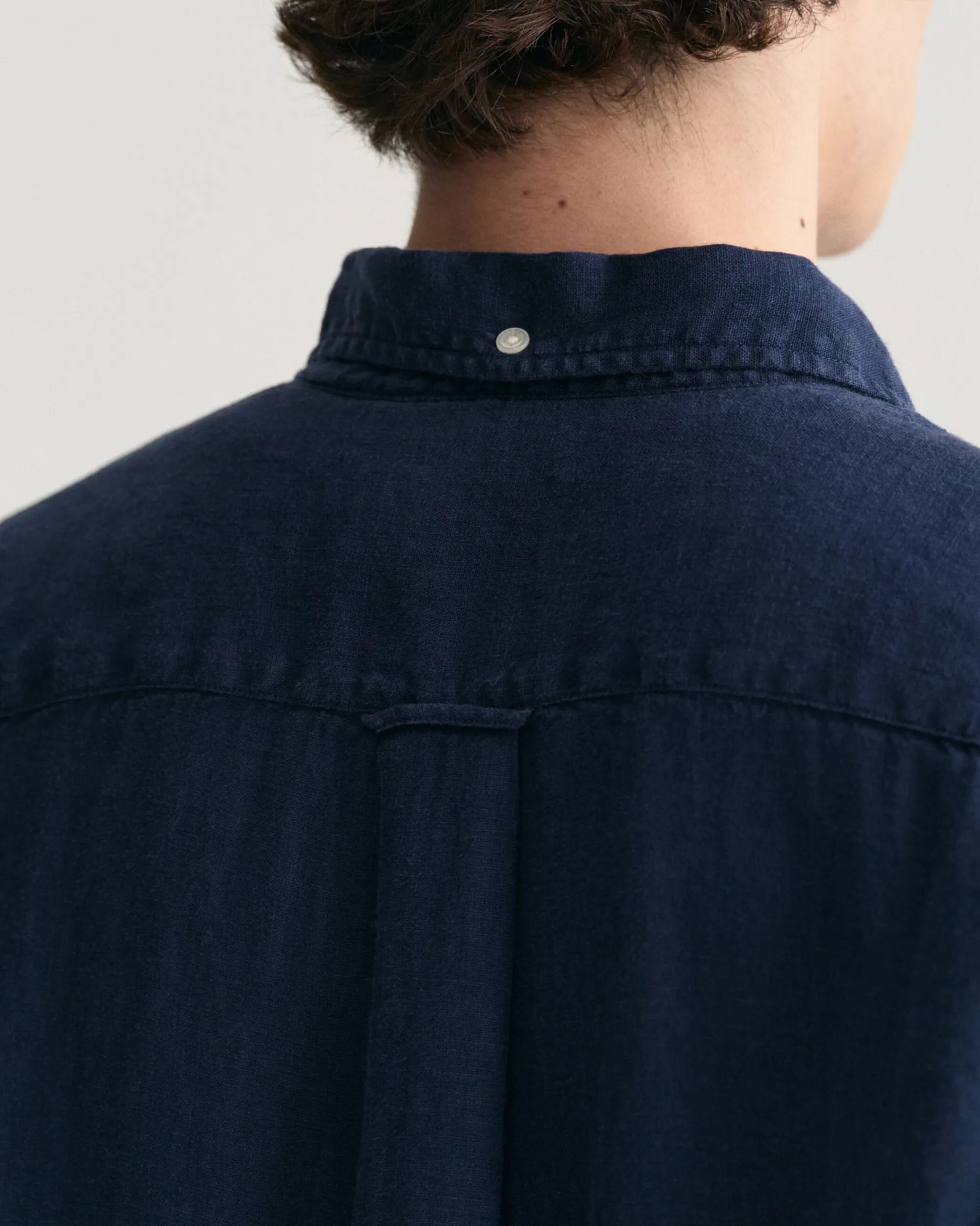 Regular Fit Garment-Dyed Linen Short Sleeve Shirt