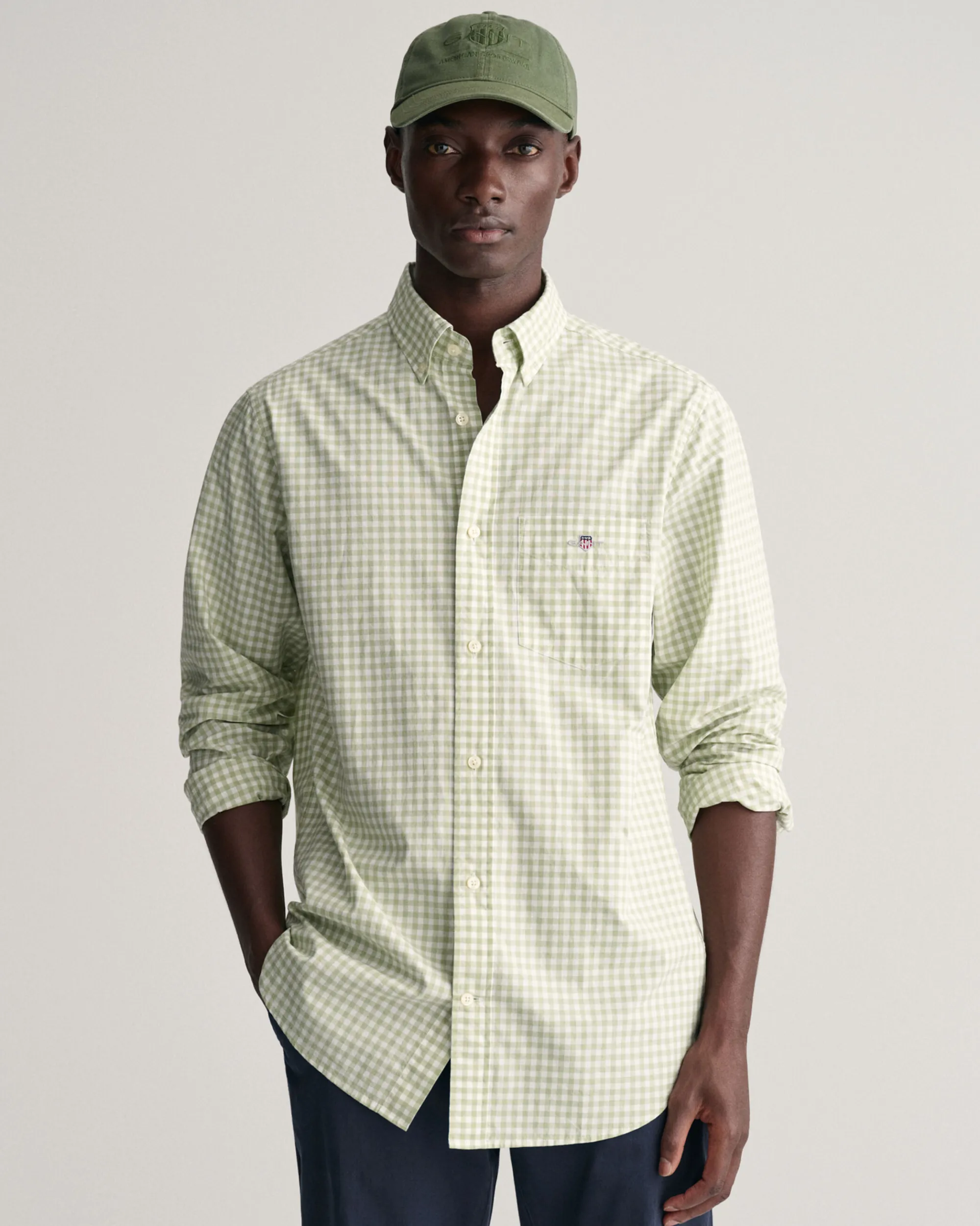 Regular Fit Gingham Poplin Shirt