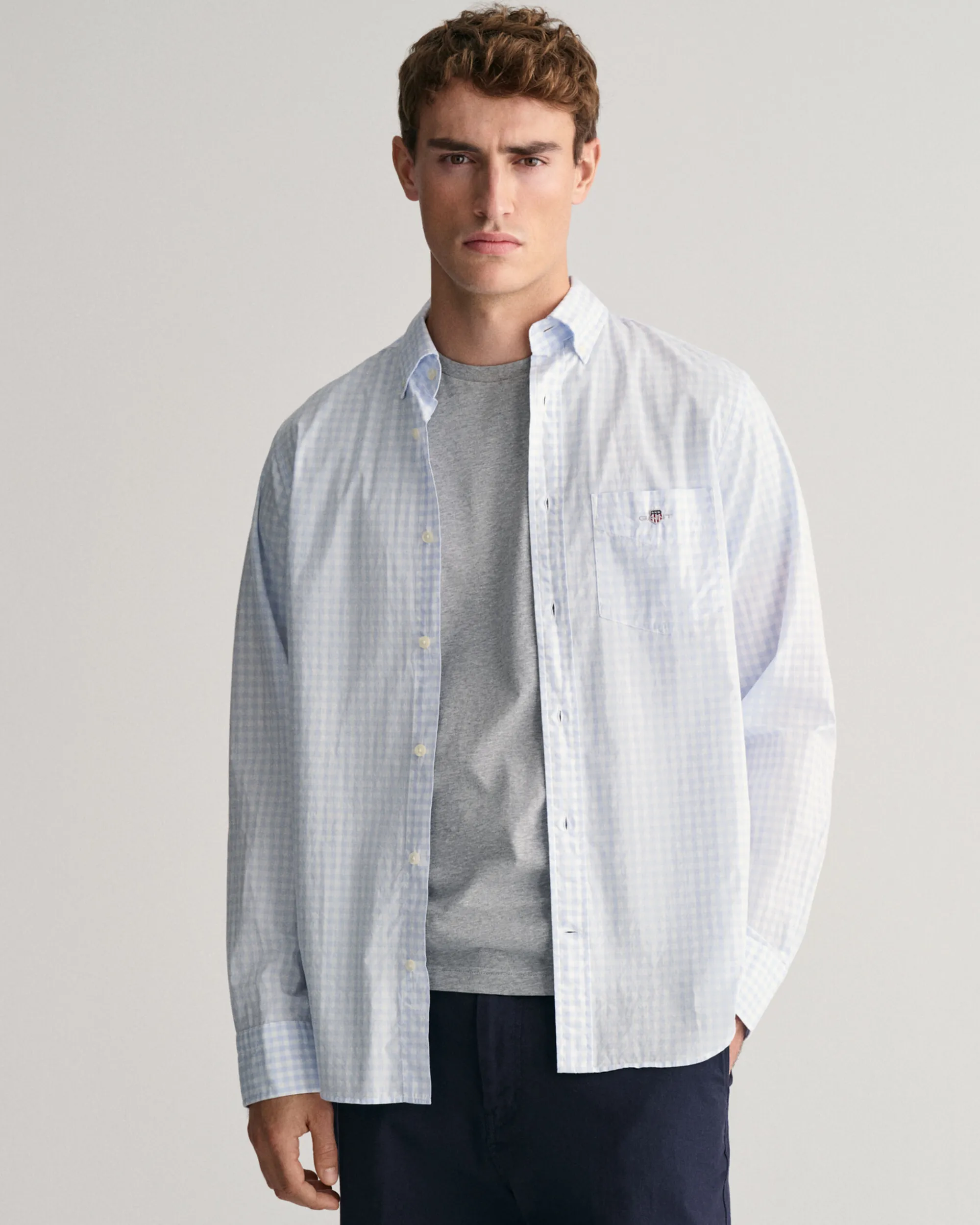 Regular Fit Gingham Poplin Shirt