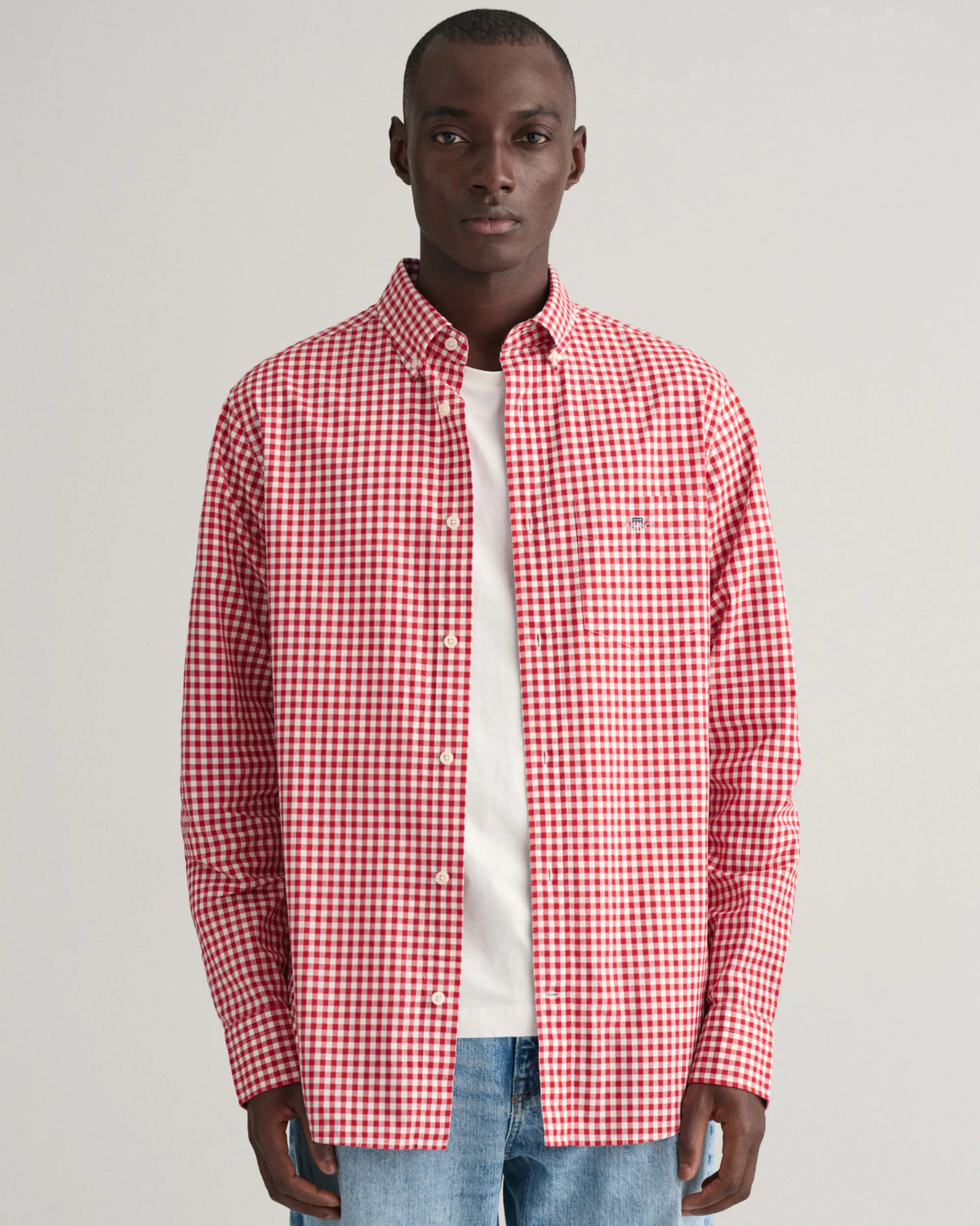 Regular Fit Gingham Poplin Shirt
