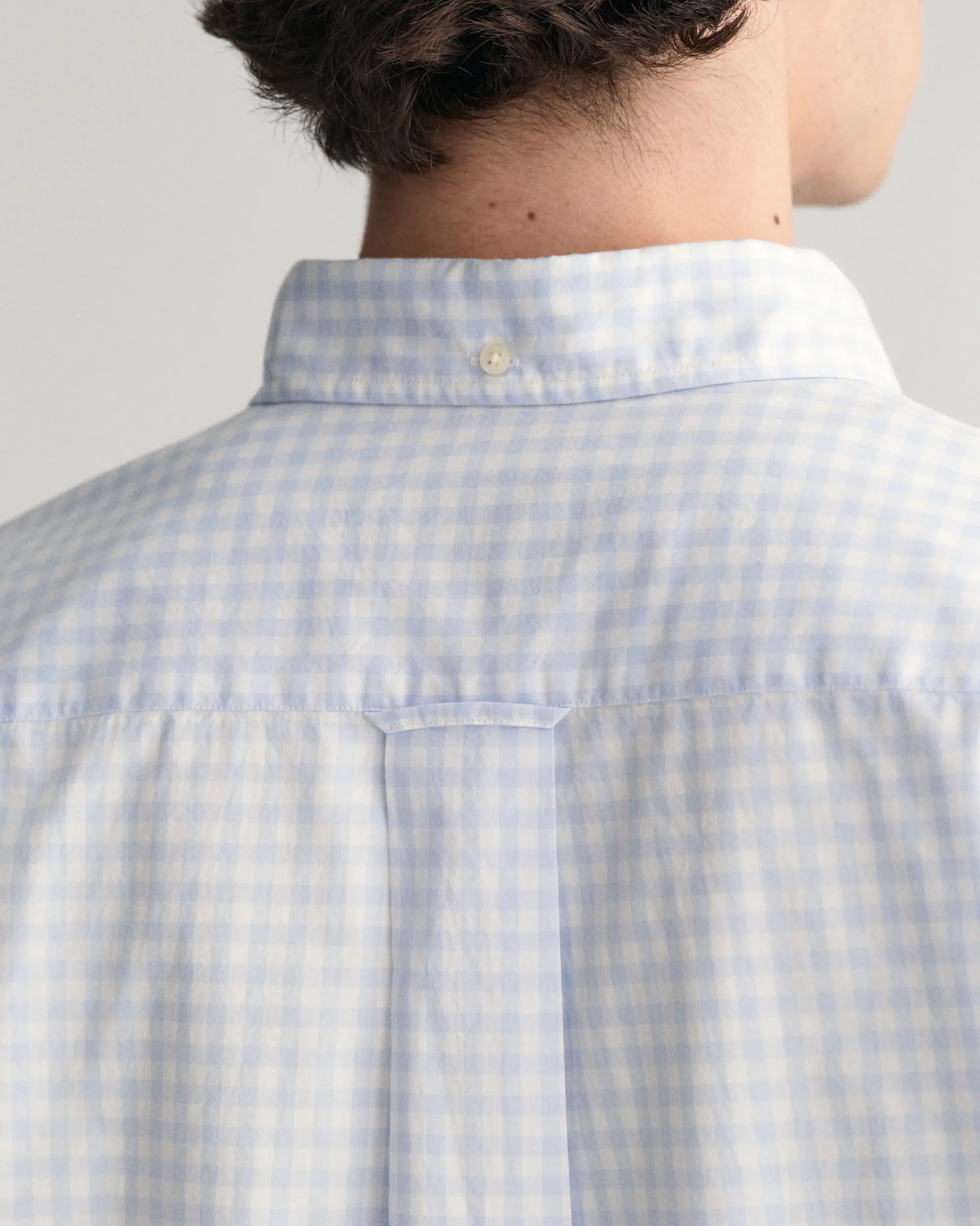 Regular Fit Gingham Poplin Short Sleeve Shirt