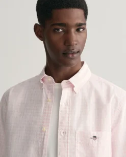 Regular Fit Gingham Poplin Short Sleeve Shirt