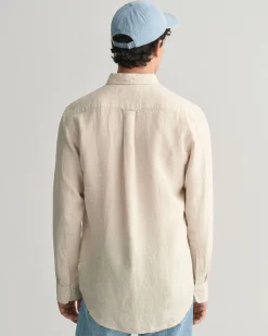 Regular Fit Houndstooth Linen Shirt