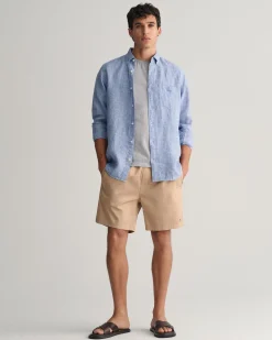 Regular Fit Houndstooth Linen Shirt