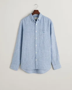 Regular Fit Houndstooth Linen Shirt