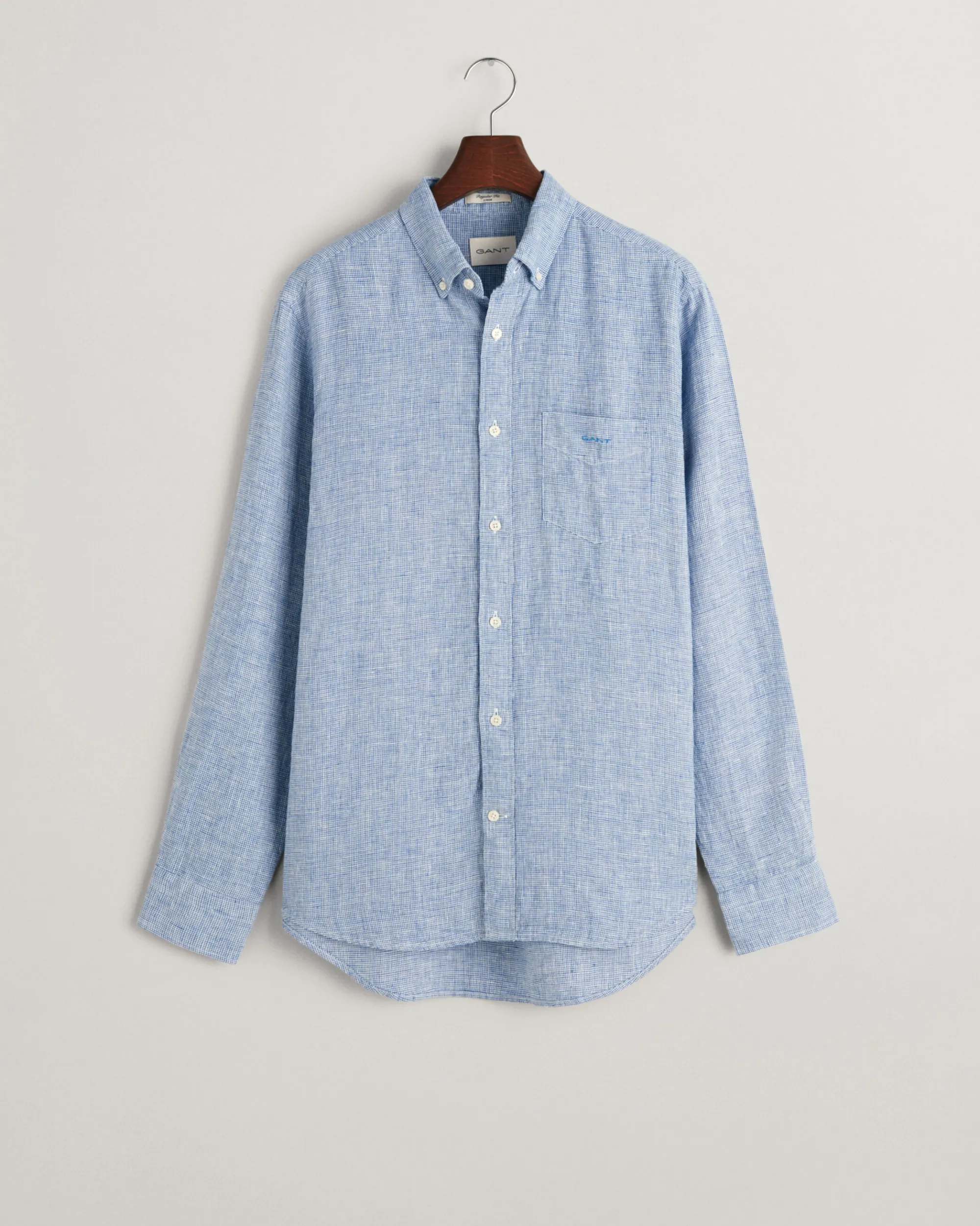 Regular Fit Houndstooth Linen Shirt